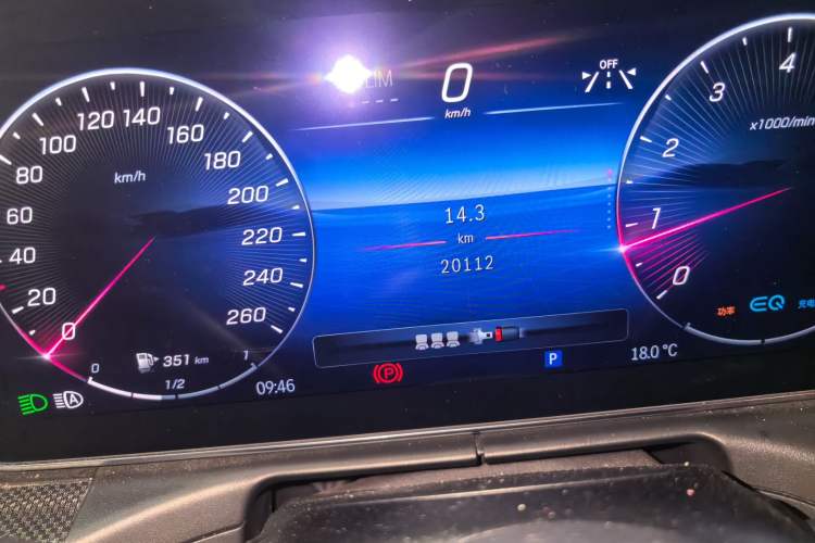 Used Mercedes-Benz C-Class 2022 C 260 L Sport Edition Odometer Close Up