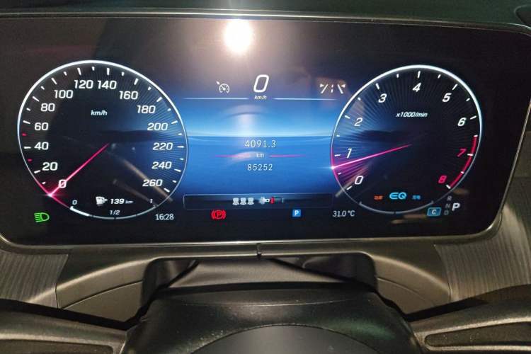 Used Mercedes-Benz C-Class 2022 C 260 L Obsidian Night Sport Edition Odometer Close Up