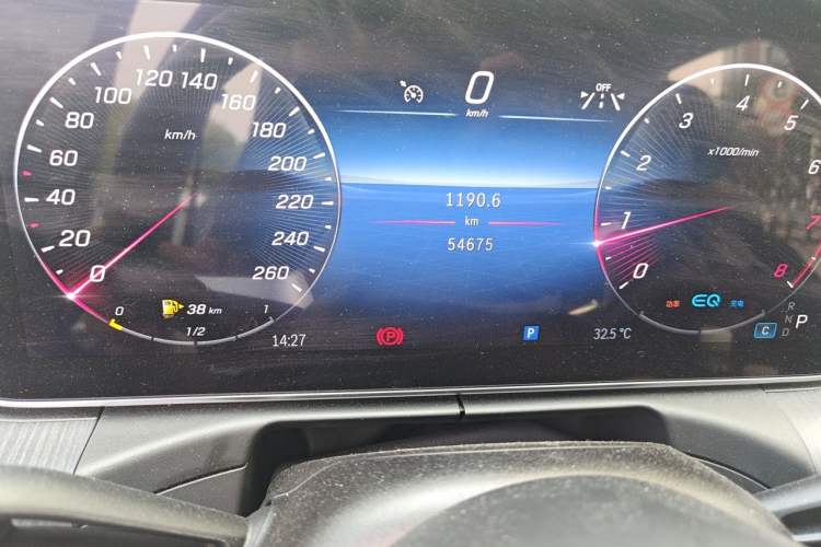 Used Mercedes-Benz C-Class 2022 C 260 L Obsidian Night Sport Edition Odometer Close Up