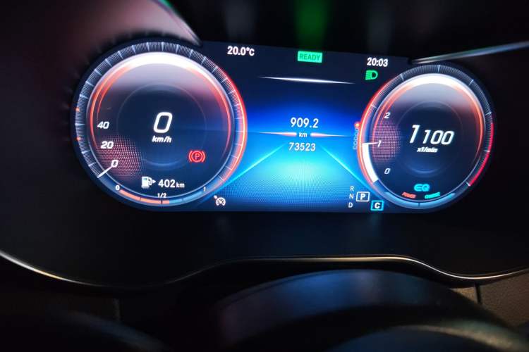 Used Mercedes-Benz C-Class 2022 Refreshed C 260 Coupe Odometer Close Up