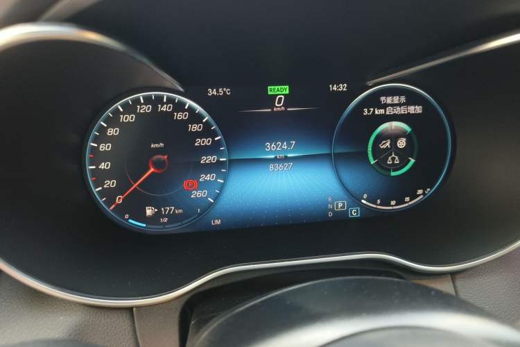 Used Mercedes-Benz C-Class 2022 Refreshed C 260 Coupe Odometer Close Up