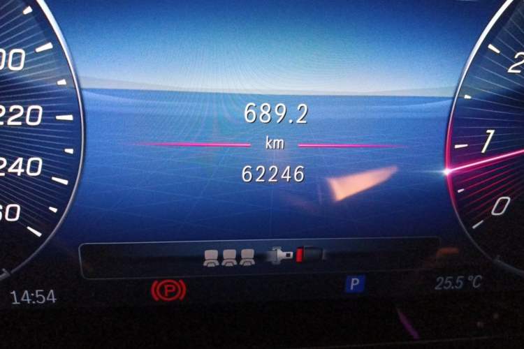 Used Mercedes-Benz C-Class 2022 C 260 L Obsidian Night Sport Edition Odometer Close Up