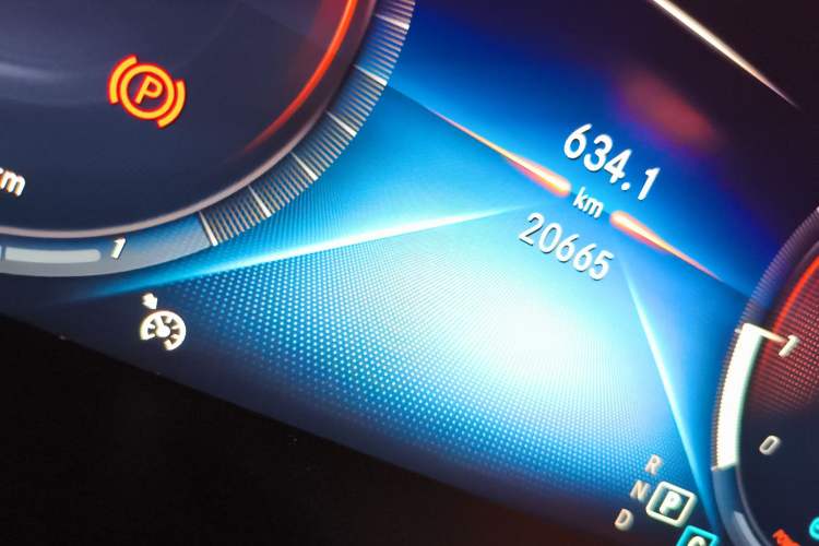 Used Mercedes-Benz C-Class 2022 Refreshed C 260 Coupe Odometer Close Up