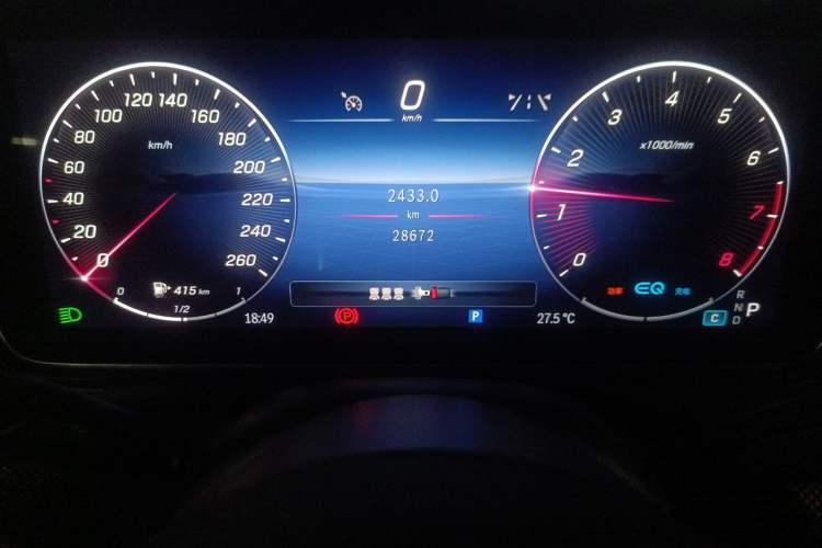 Used Mercedes-Benz C-Class 2022 C 260 L Sport Edition Odometer Close Up