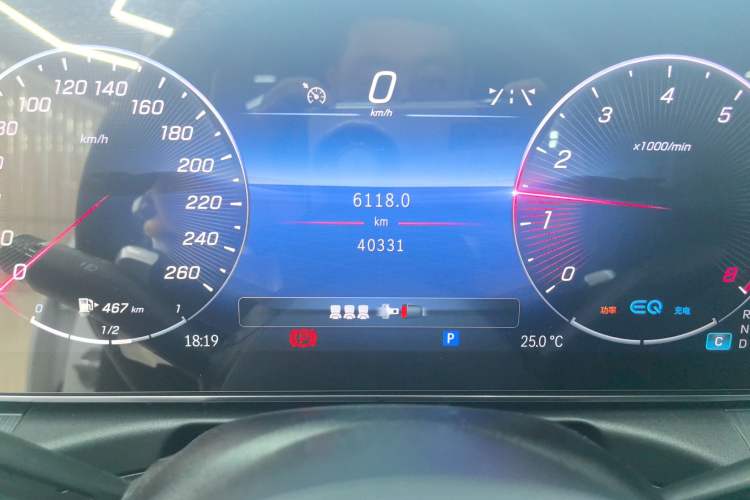Used Mercedes-Benz C-Class 2022 C 260 L Obsidian Night Sport Edition Odometer Close Up