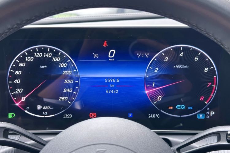 Used Mercedes-Benz C-Class 2022 C 260 L Obsidian Night Sport Edition Odometer Close Up