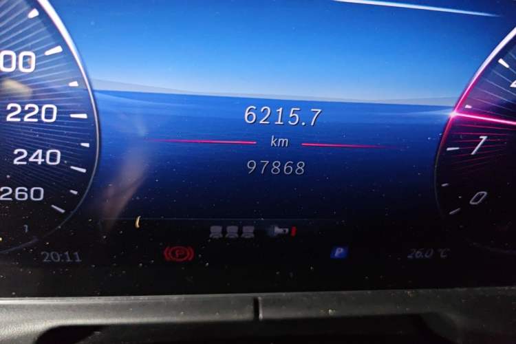 Used Mercedes-Benz C-Class 2022 C 200 L Sport Edition Odometer Close Up