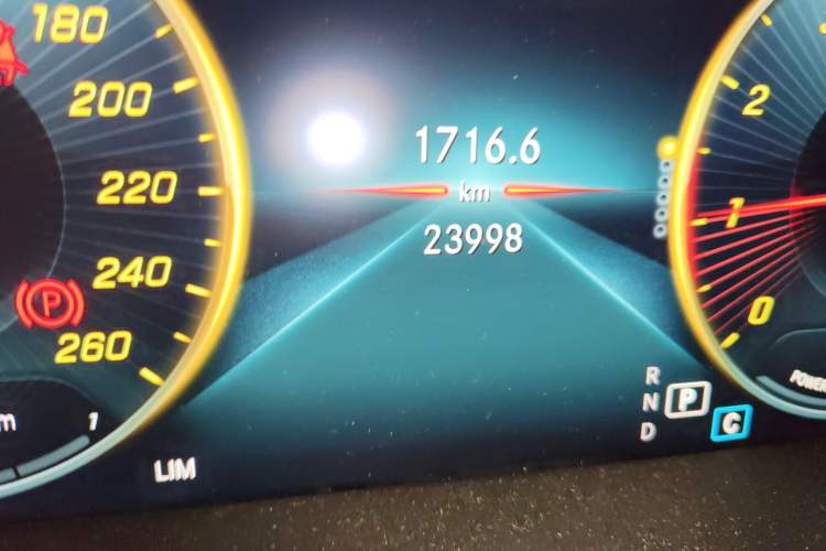 Used Mercedes-Benz C-Class 2022 Refreshed C 260 Coupe Odometer Close Up