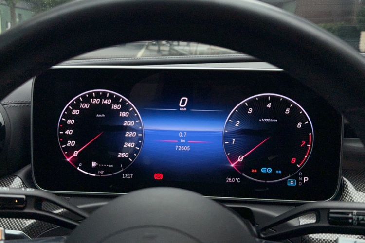 Used Mercedes-Benz C-Class 2022 C 260 L Sport Edition Odometer Close Up