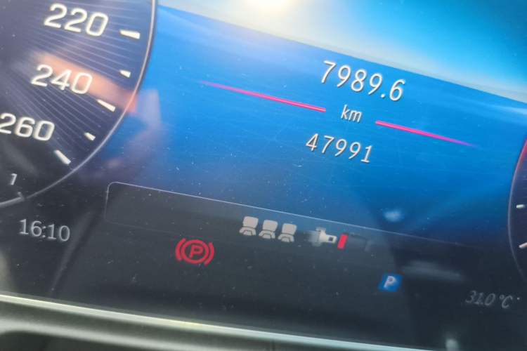 Used Mercedes-Benz C-Class 2022 C 200 L Sport Edition Odometer Close Up