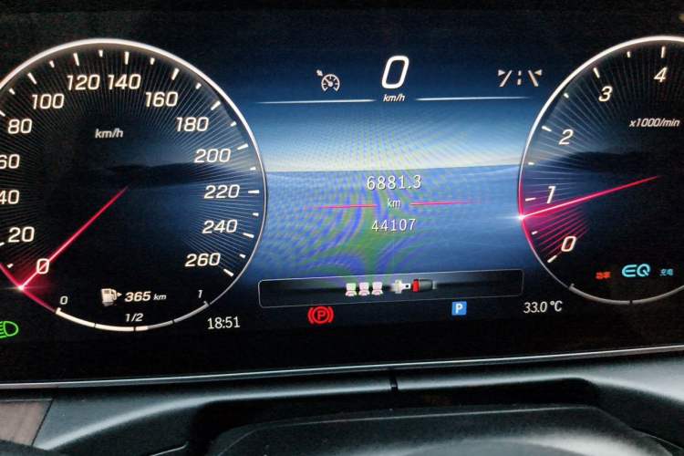 Used Mercedes-Benz C-Class 2022 C 260 L Odometer Close Up