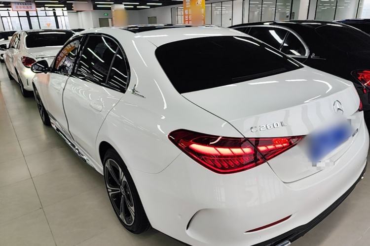 Used Mercedes-Benz C-Class 2022 C 260 L Obsidian Night Sport Edition Rear Left 45 Deg