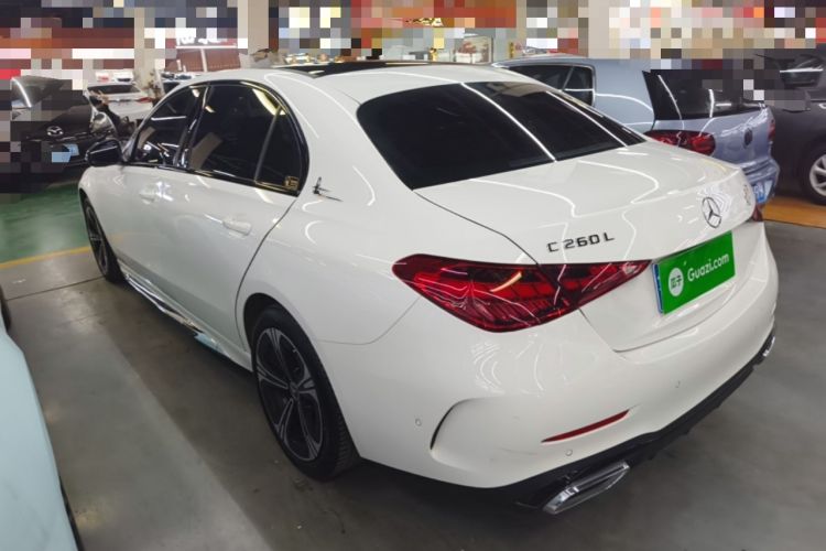 Used Mercedes-Benz C-Class 2022 C 260 L Obsidian Night Sport Edition Rear Left 45 Deg