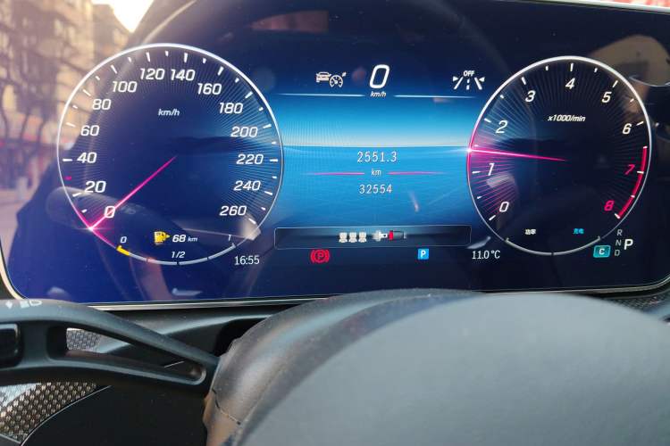 Used Mercedes-Benz C-Class 2023 Second Facelift C 260 L Sport Edition Odometer Close Up