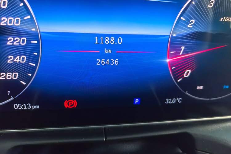Used Mercedes-Benz C-Class 2023 Restyled C 260 L Night Edition Sports Version Odometer Close Up
