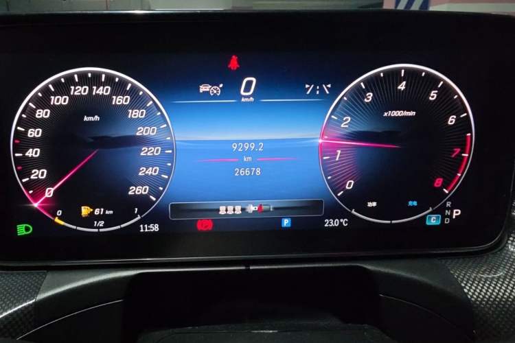 Used Mercedes-Benz C-Class 2023 Restyled C 260 L Night Edition Sports Version Odometer Close Up