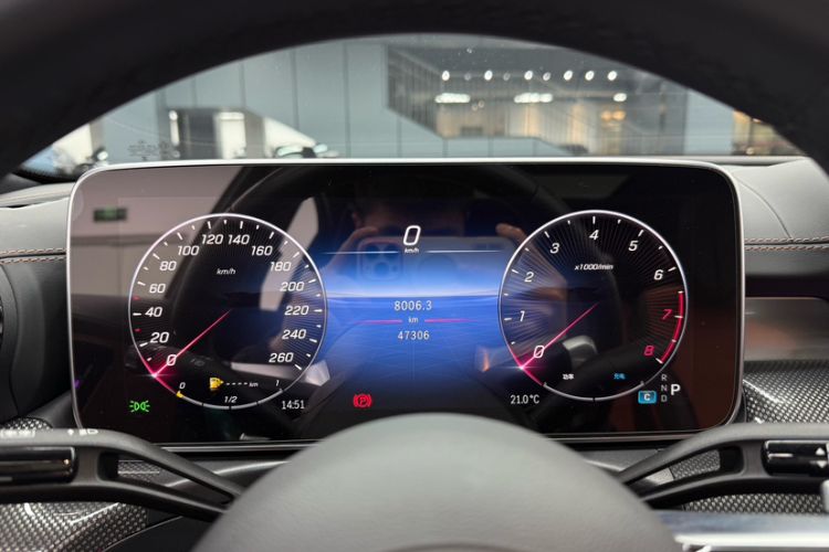 Used Mercedes-Benz C-Class 2023 Second Facelift C 260 L Sport Edition Odometer Close Up