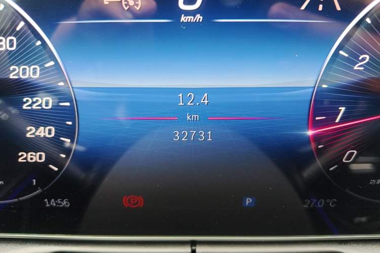 Used Mercedes-Benz C-Class 2023 C 260 L Bright Night Sports Edition Odometer Close Up
