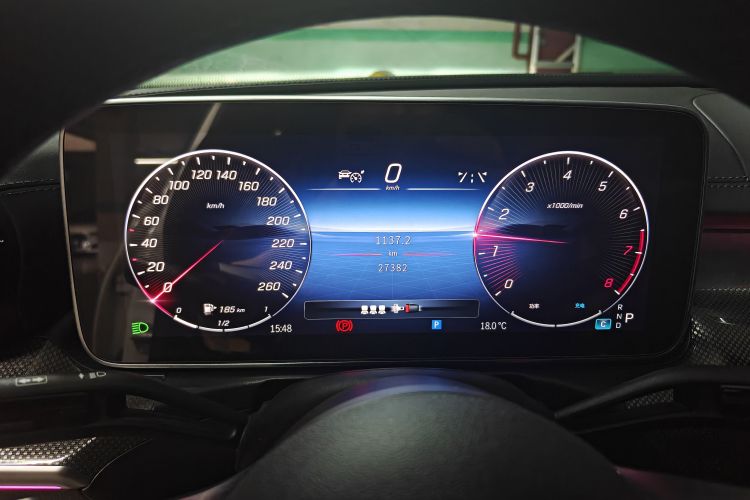 Used Mercedes-Benz C-Class 2023 C 260 L Bright Night Sports Edition Odometer Close Up