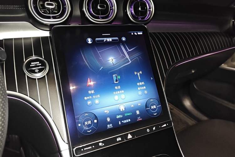 Used Mercedes-Benz C-Class 2023 C 260 L Bright Night Sports Edition Audio And AC Panel