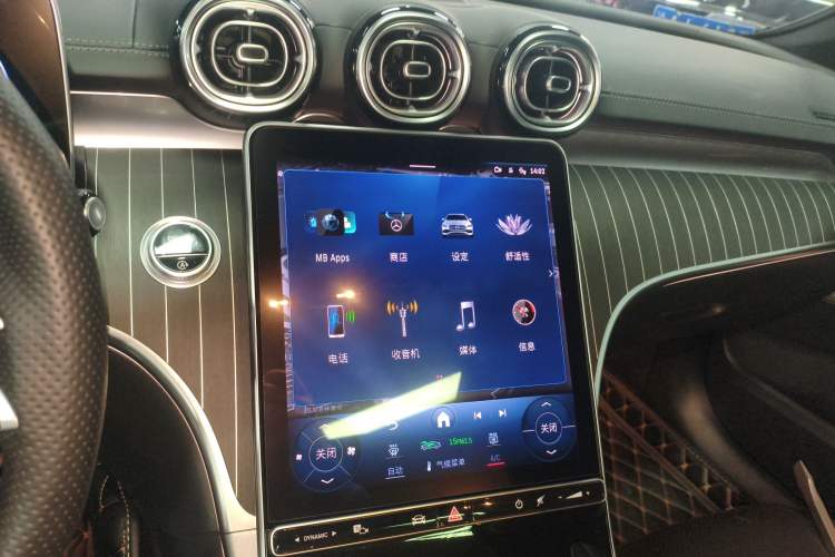 Used Mercedes-Benz C-Class 2023 C 260 L Bright Night Sports Edition Audio And AC Panel