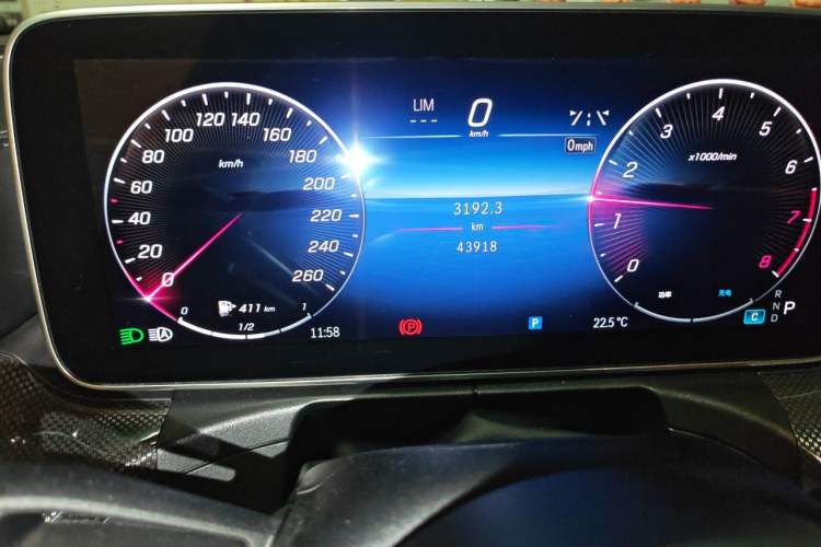 Used Mercedes-Benz C-Class 2023 C 260 L Bright Night Sports Edition Odometer Close Up