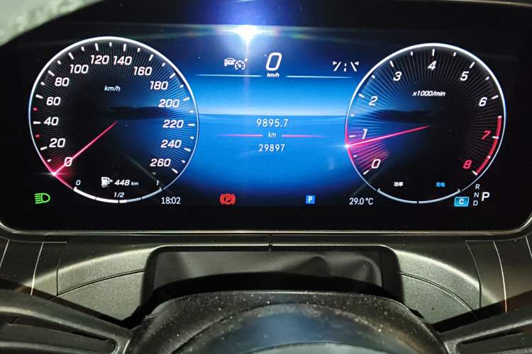 Used Mercedes-Benz C-Class 2023 C 200 L Sport Edition Odometer Close Up