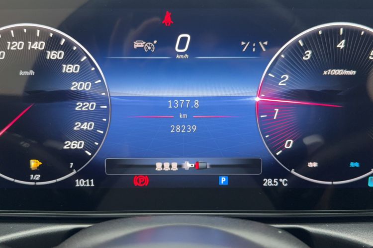 Used Mercedes-Benz C-Class 2023 Restyled C 260 L Night Edition Sports Version Odometer Close Up