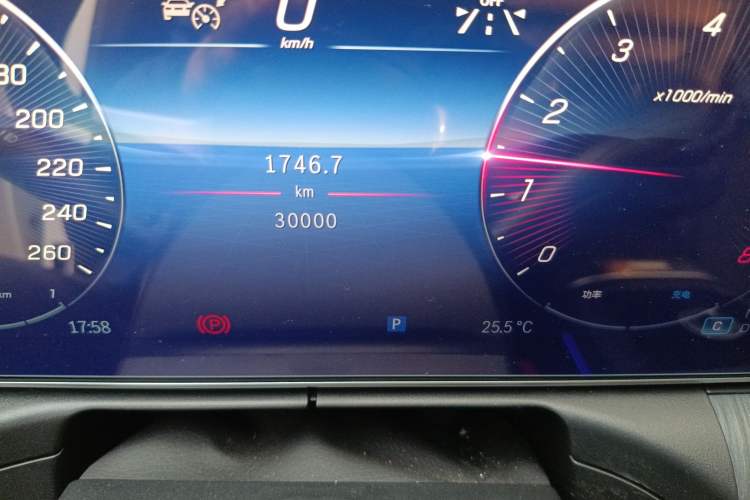 Used Mercedes-Benz C-Class 2023 C 260 L Bright Night Sports Edition Odometer Close Up