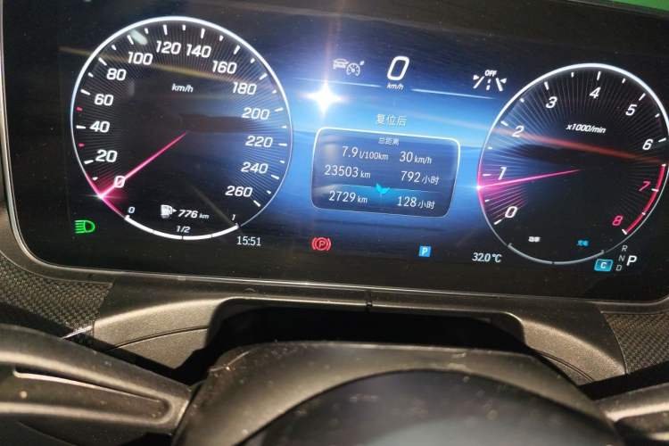 Used Mercedes-Benz C-Class 2023 Revised C 200 L Sport Edition Odometer Close Up
