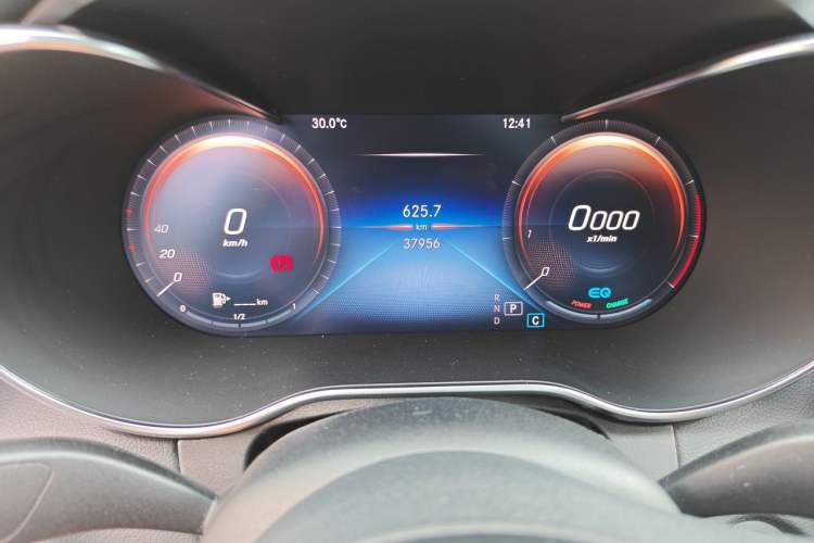 Used Mercedes-Benz C-Class 2023 C 260 Coupe Odometer Close Up