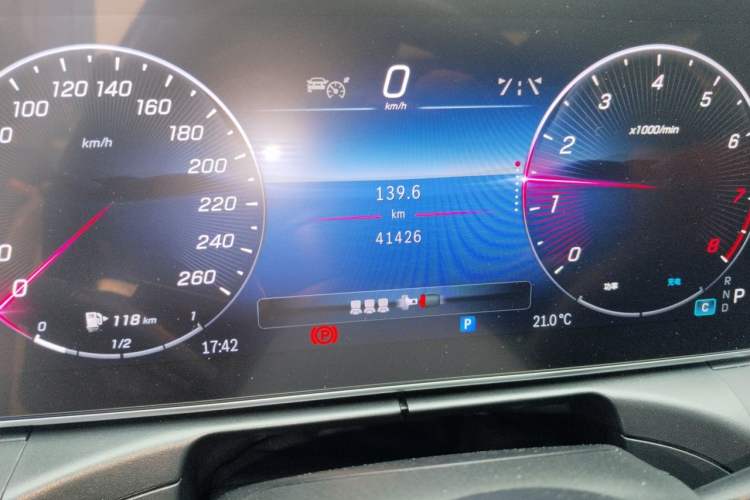 Used Mercedes-Benz C-Class 2023 C 260 L Sport Edition Odometer Close Up