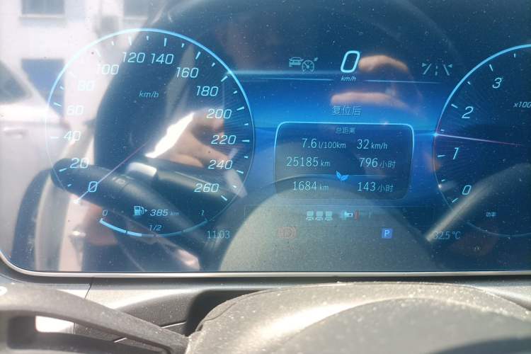 Used Mercedes-Benz C-Class 2023 C 200 L Sport Edition Odometer Close Up
