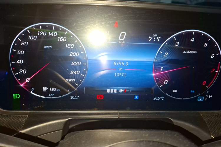 Used Mercedes-Benz C-Class 2023 C 260 L Bright Night Sports Edition Odometer Close Up