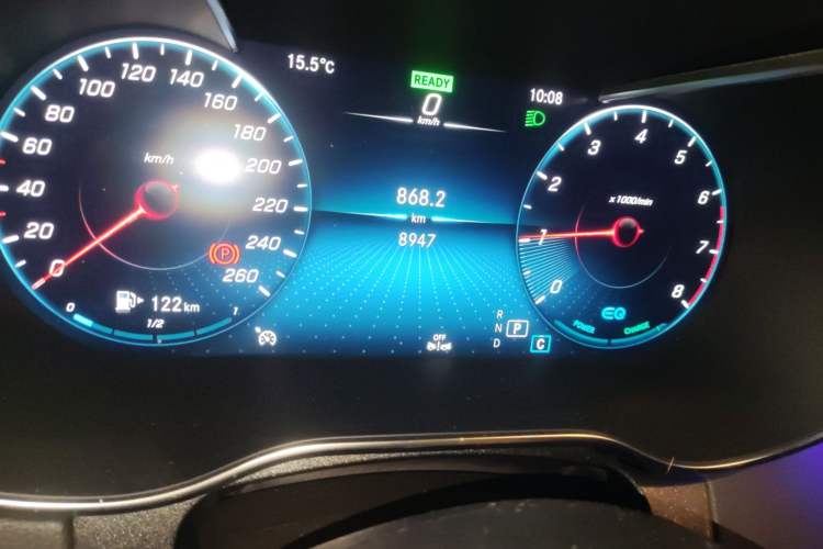 Used Mercedes-Benz C-Class 2023 C 260 Coupe Odometer Close Up