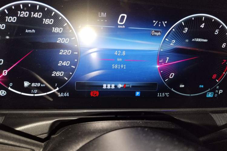 Used Mercedes-Benz C-Class 2023 C 260 L Sport Edition Odometer Close Up