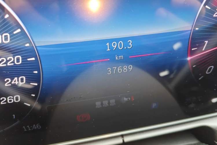 Used Mercedes-Benz C-Class 2023 C 260 L Sport Edition Odometer Close Up