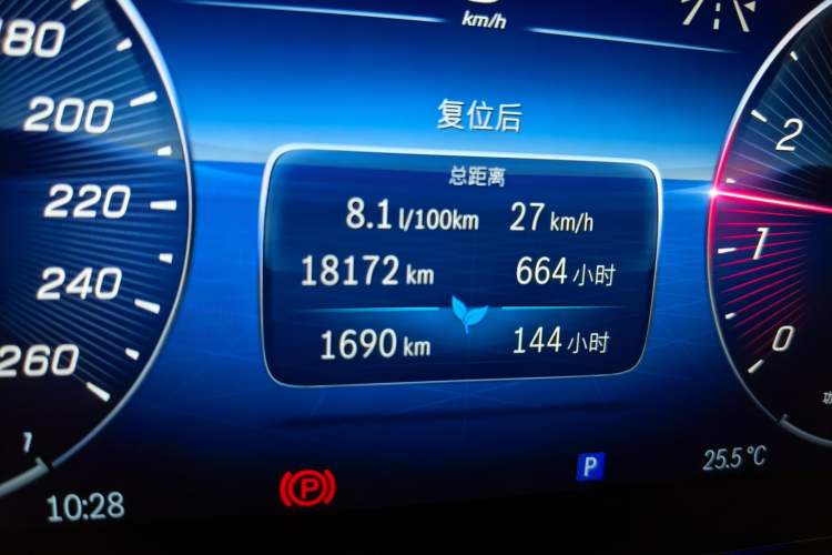 Used Mercedes-Benz C-Class 2023 Second Facelift C 260 L Starry Night Sports Edition Odometer Close Up