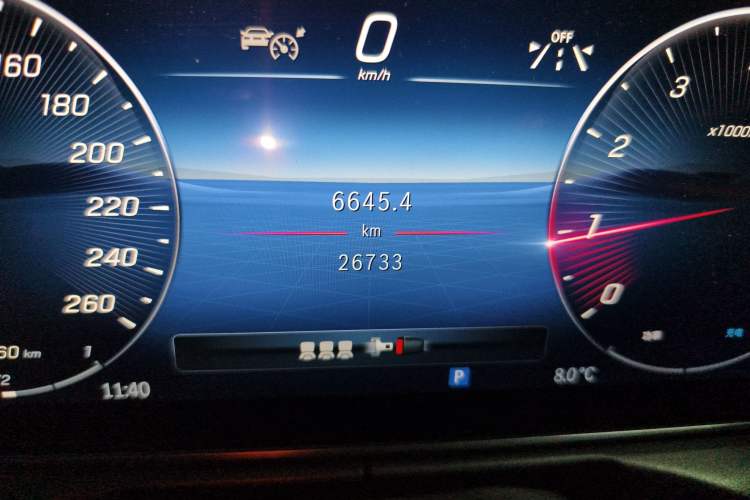 Used Mercedes-Benz C-Class 2023 C 260 L Bright Night Sports Edition Odometer Close Up