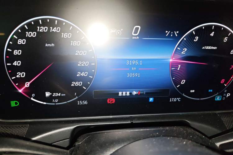 Used Mercedes-Benz C-Class 2023 C 260 L Sport Edition Odometer Close Up