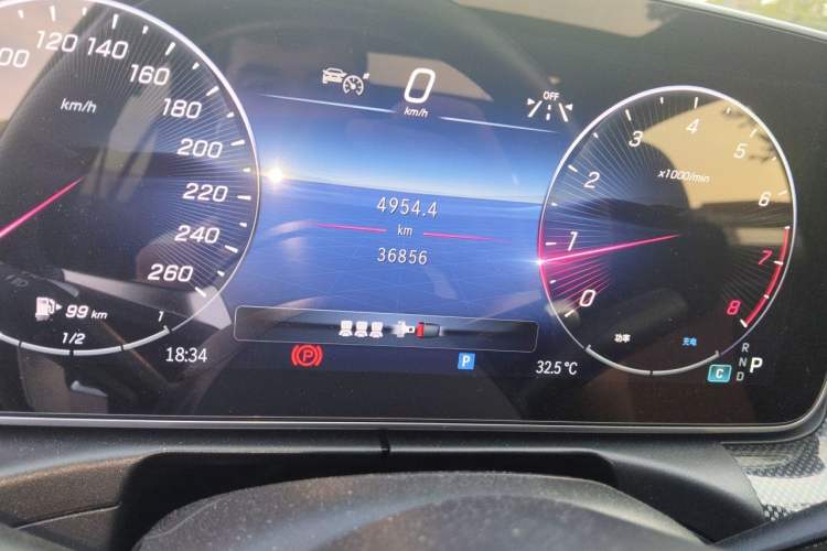 Used Mercedes-Benz C-Class 2023 C 260 L Sport Edition Odometer Close Up