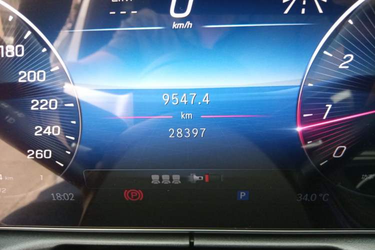 Used Mercedes-Benz C-Class 2023 C 260 L Sport Edition Odometer Close Up