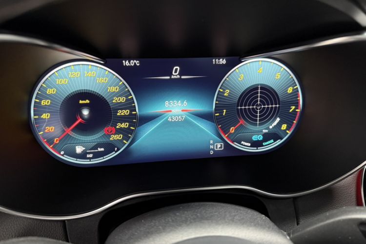 Used Mercedes-Benz C-Class 2023 C 260 Coupe Odometer Close Up