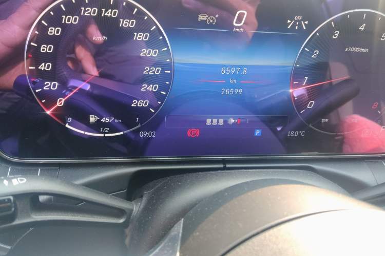 Used Mercedes-Benz C-Class 2023 C 260 L Sport Edition Odometer Close Up