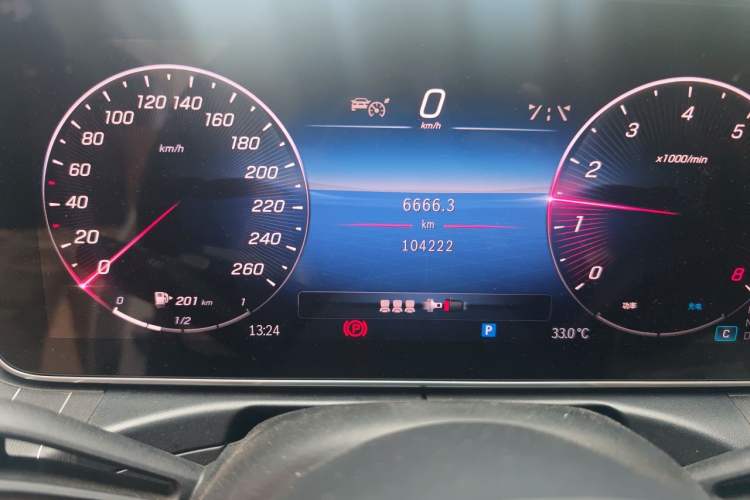 Used Mercedes-Benz C-Class 2023 C 260 L Sport Edition Odometer Close Up