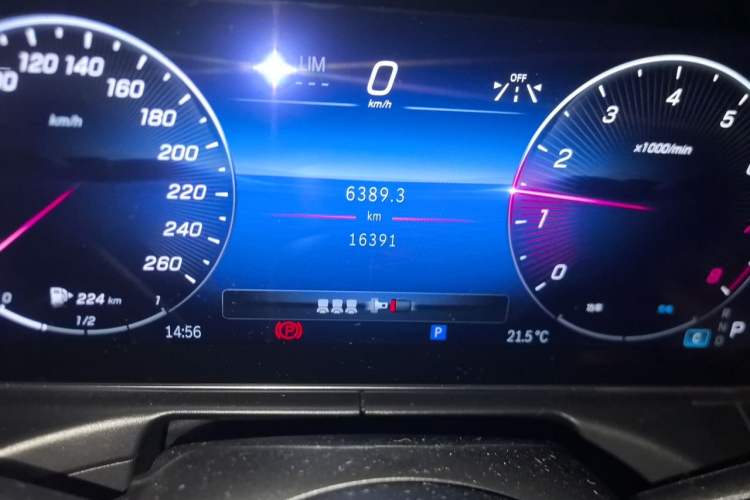 Used Mercedes-Benz C-Class  Odometer Close Up