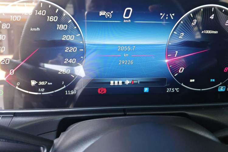 Used Mercedes-Benz C-Class 2023 C 260 L Sport Edition Odometer Close Up