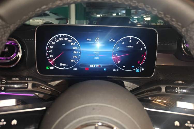 Used Mercedes-Benz C-Class 2023 C 260 L Sport Edition Odometer Close Up