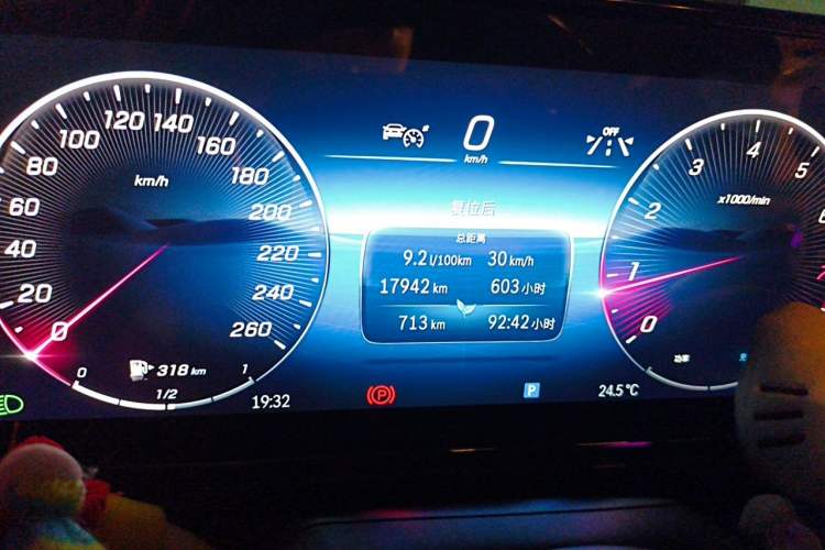 Used Mercedes-Benz C-Class 2023 C 260 L Sport Edition Odometer Close Up