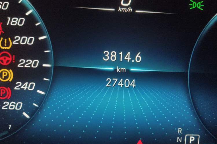 Used Mercedes-Benz C-Class 2023 C 260 Coupe Odometer Close Up